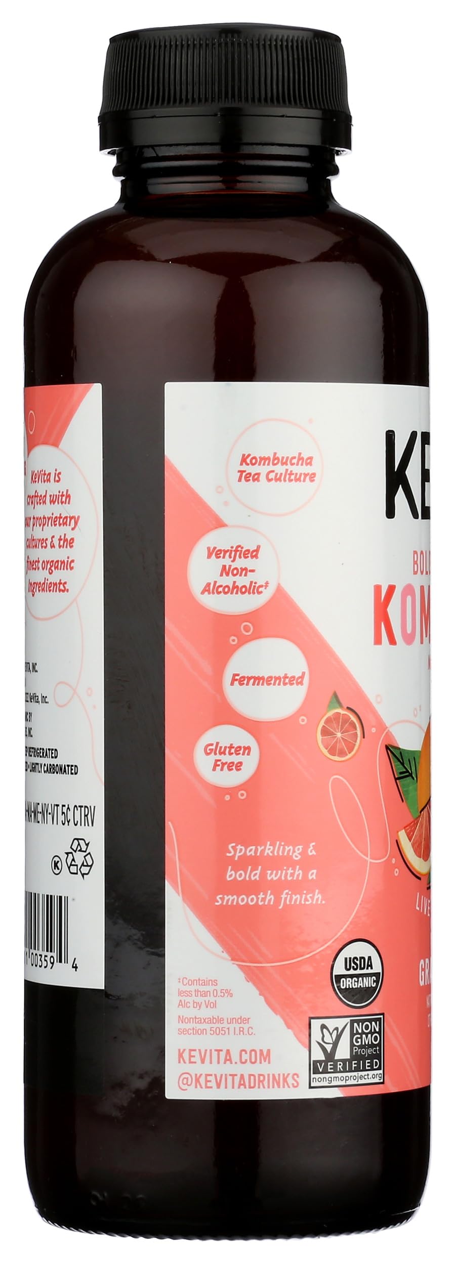 Amazon.com: Kevita Organic Grapefruit Kombucha, 15.2 FZ : Grocery